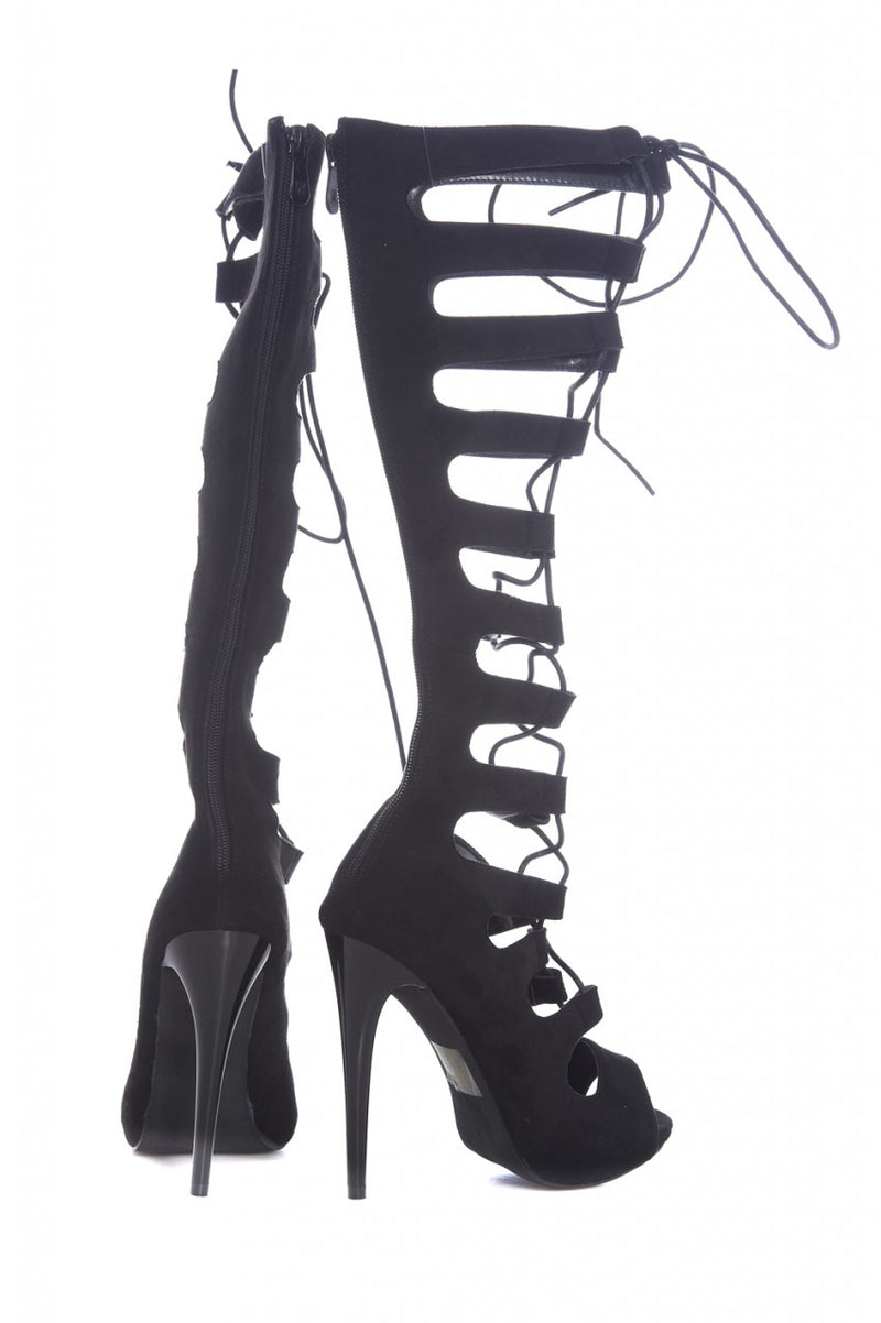 Straps Open Toe Stiletto High Heels Long Boot Sandals | Thigh high  gladiator sandals, High heel sandals, Sandals heels