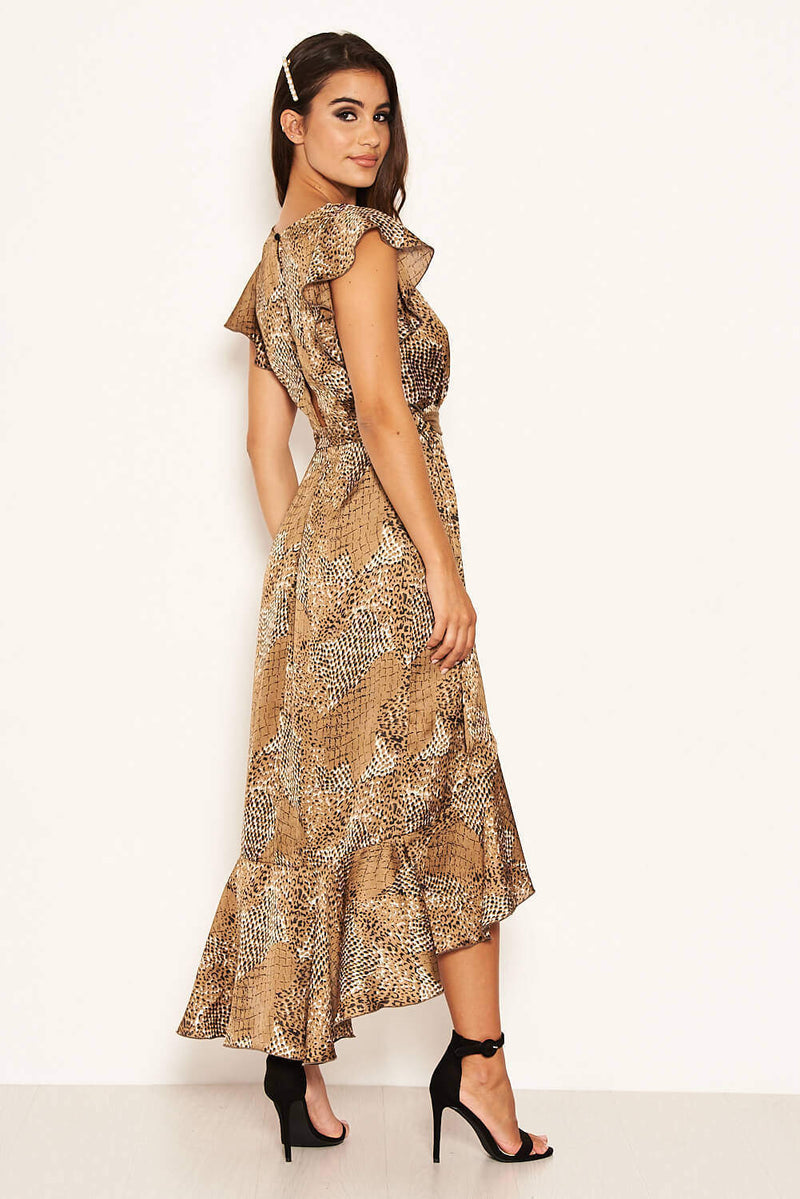 Stone Snake Printed Midi Dress